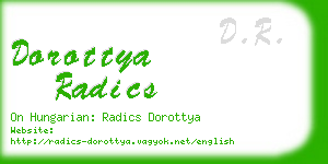 dorottya radics business card